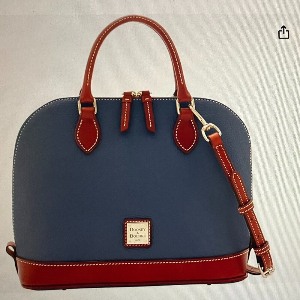 NWT Dooney Bourke Steel Blue Satchel Bag
